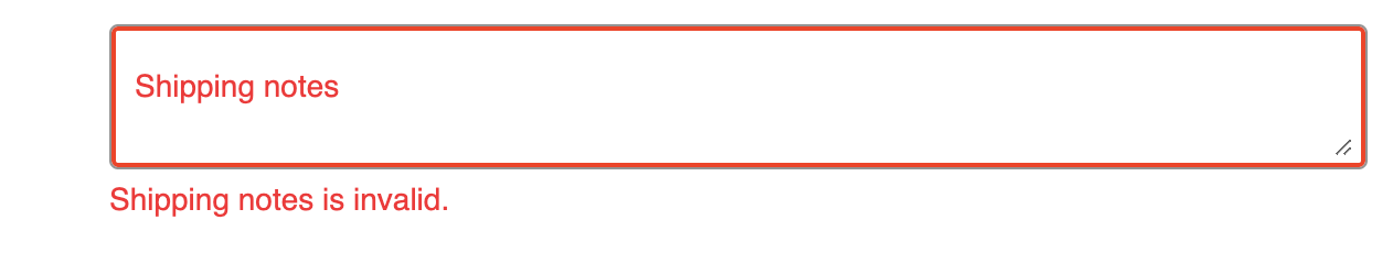Screenshot of regex error