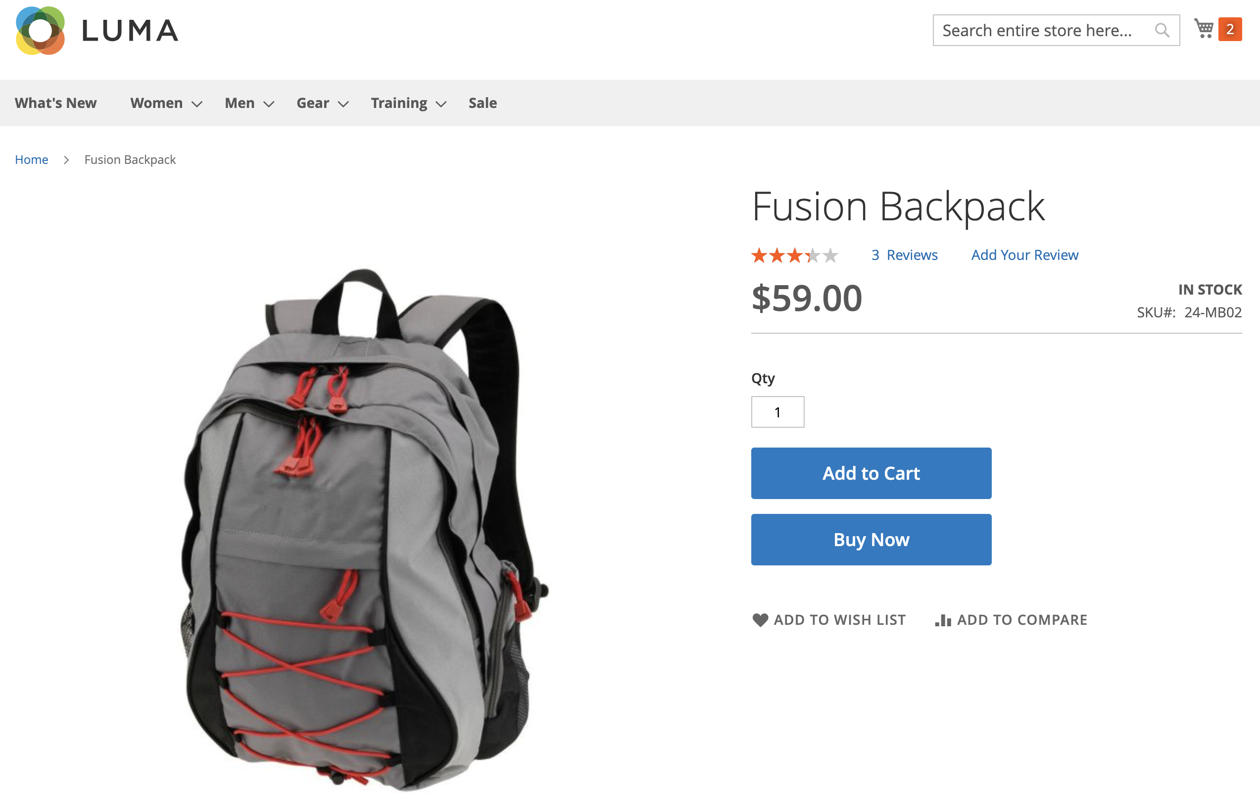 Buy now button screenshot