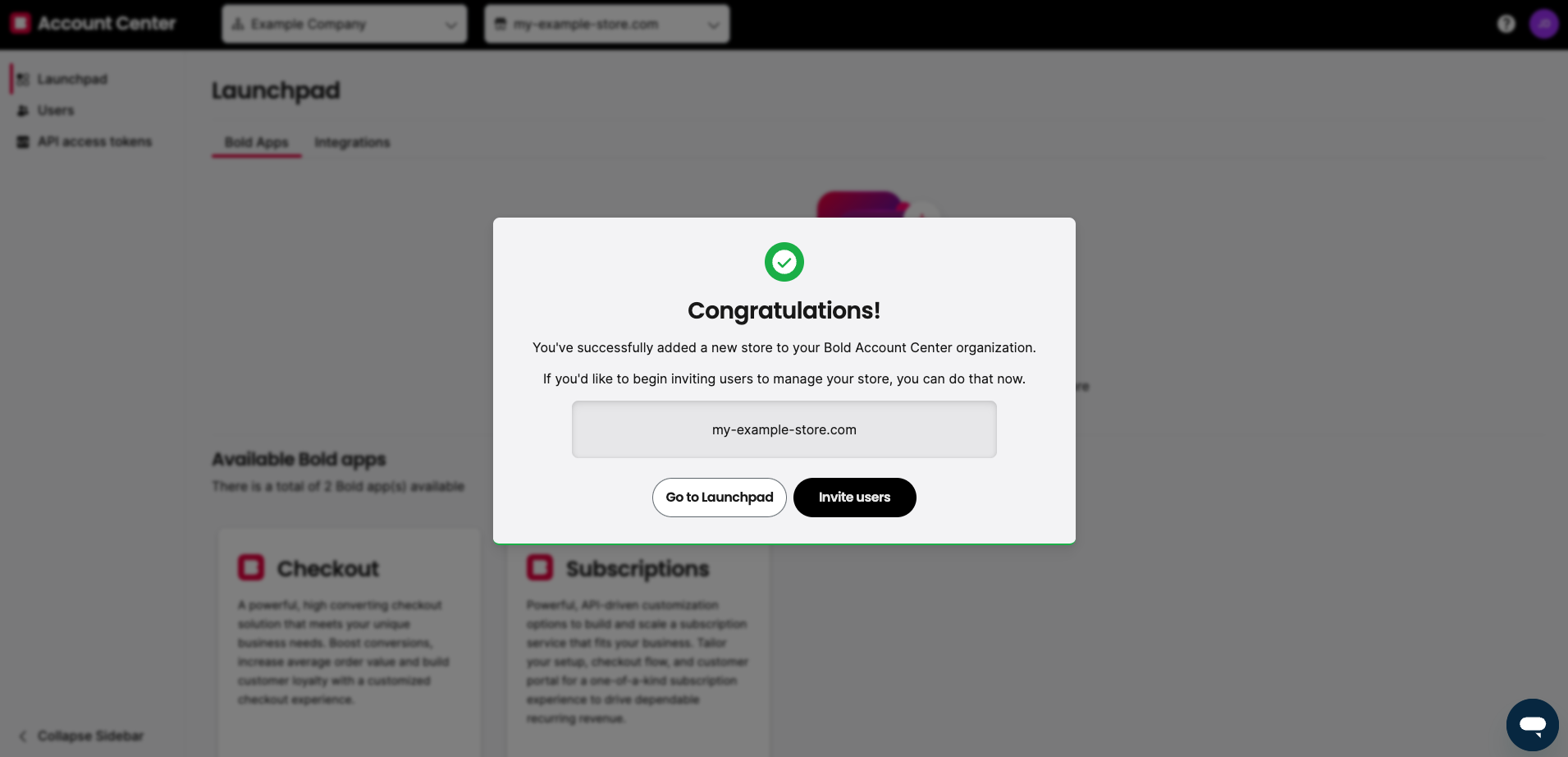 Invite Users Screenshot