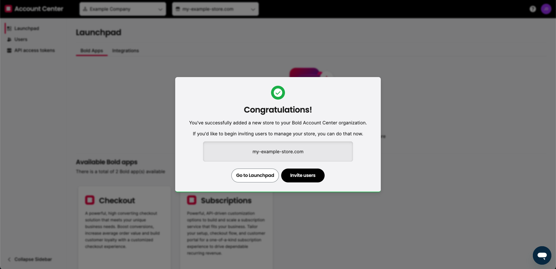Invite Users Screenshot